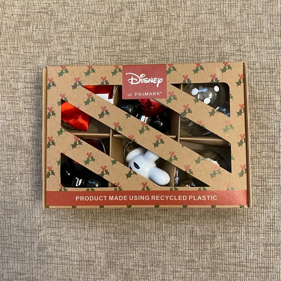 Disney 6-Pack Mickey Mouse Red Mini Christmas Tree Ornaments Set - Primark - Picture 2 of 10